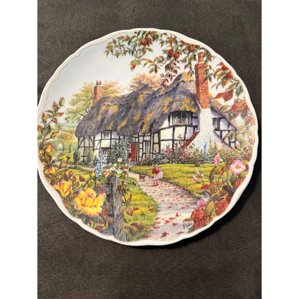 Royal Doulton Dream Cottages Autumn Plate Peter Riverford 1993 Royal Albert Ltd